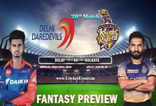 26th Match of IPL 2018 Season - Delhi Daredevils Vs Kolkata Knight Riders