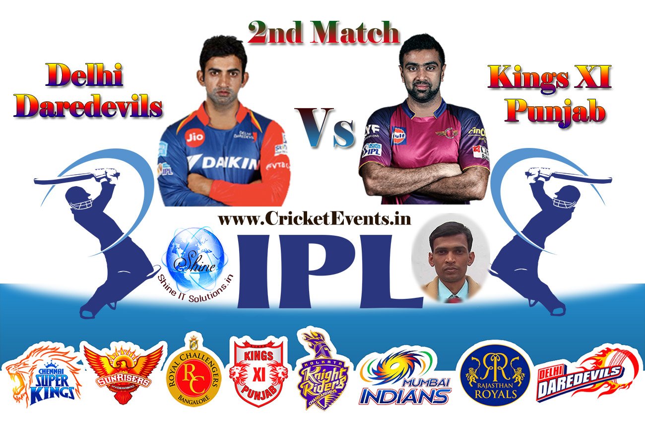 2nd Match of IPL 2018 Season - Delhi Daredevils Vs Kings XI Punjab