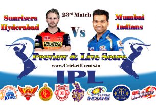 23rd Match of IPL 2018 Season - Mumbai Indians Vs Sunrisers Hyderabad