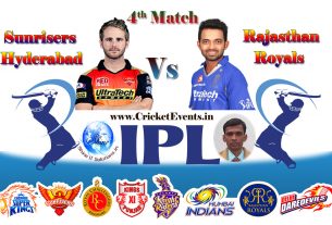4th Match of IPL 2018 Season - Sunrisers Hyderabad Vs Rajasthan Royals