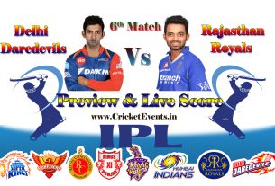 6th Match of IPL 2018 Season - Rajasthan Royals Vs Delhi Daredevils