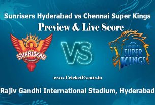 20th Match of IPL 2018 Season - Sunrisers Hyderabad Vs Chennai Super Kings