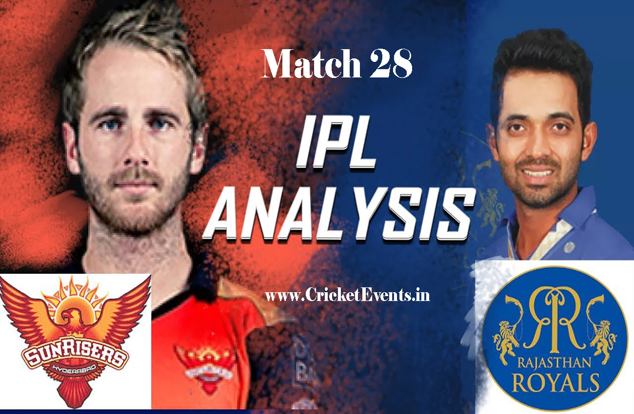 28th Match of IPL 2018 Season - Rajasthan Royals Vs Sunrisers Hyderabad