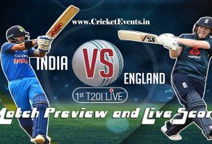 1st T20 Match Preview and Live Score - India tour of England 2018