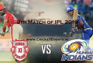 Mumbai Indians vs Kings XI Punjab - 9th Match of IPL 2019 tournament
