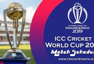 ICC Cricket World Cup 2019 full Match Schedule - Time and Venue